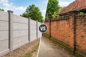 Perbandingan Pagar Panel Beton vs Pagar Bata: Mana Lebih Tahan Lama?